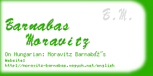 barnabas moravitz business card